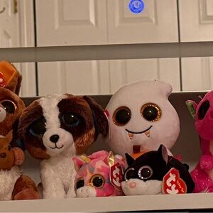 Ty Beanie Boos Plush Collection - Brown, White, Pink, Black